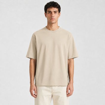 Drop Shoulder Oversized T-Shirt - Smokey Taupe