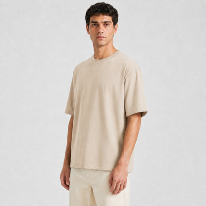 Drop Shoulder Oversized T-Shirt - Smokey Taupe