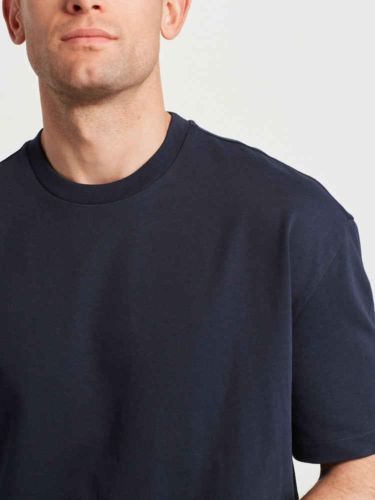 Drop Shoulder Oversized T-Shirt - Navy