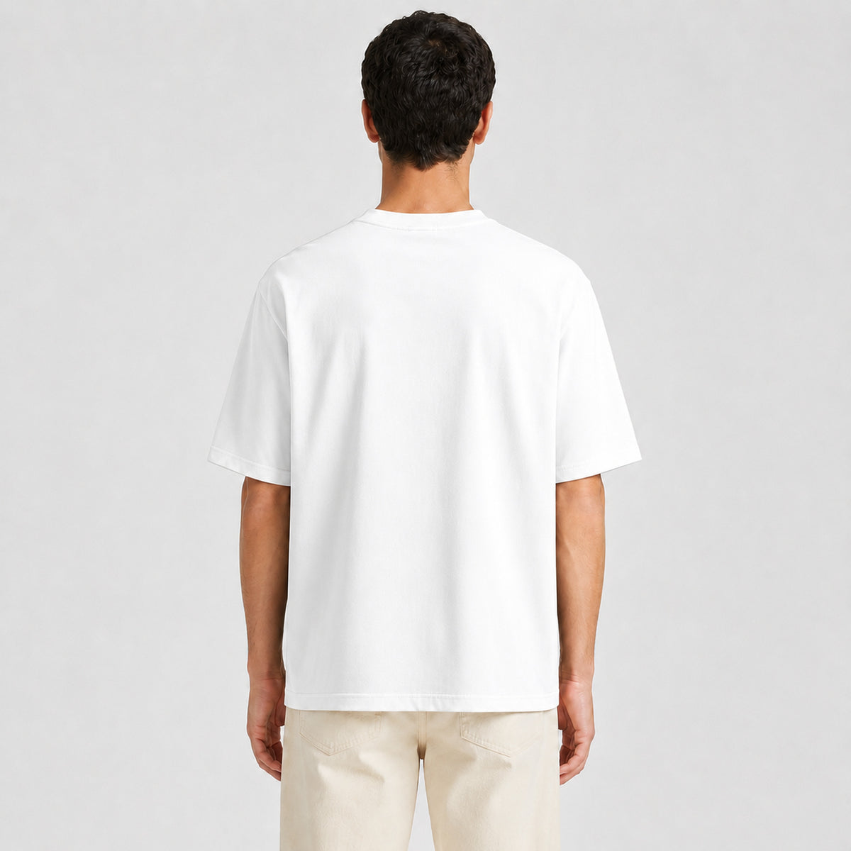 Drop Shoulder Oversized T-Shirt - White