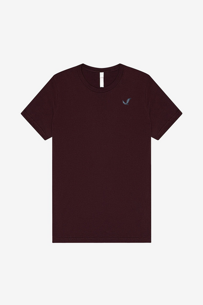 Crew Neck T-Shirt - Wine