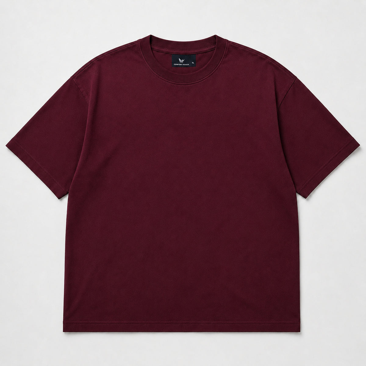 Drop Shoulder Oversized T-Shirt - Wine