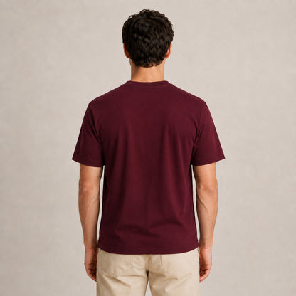 Crew Neck T-Shirt - Wine