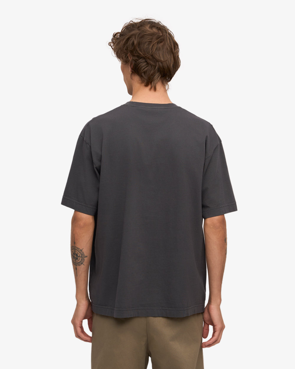 Drop Shoulder Oversized T-Shirt - Charcoal