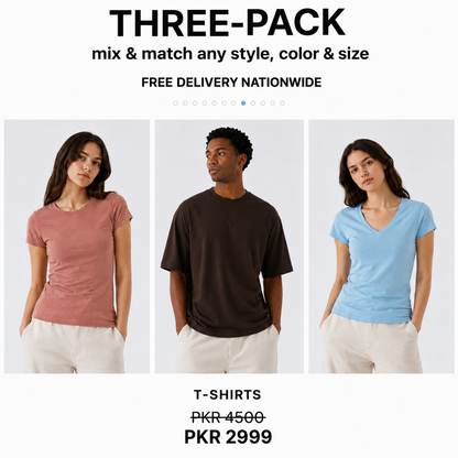 Pack of 3 T-Shirts.