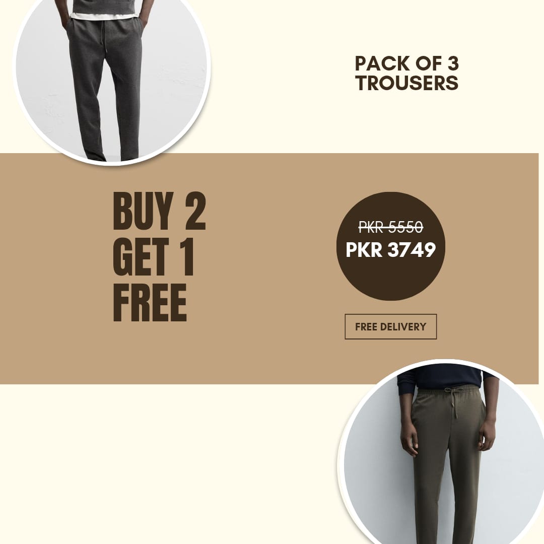 Pack of 3 - Basic Trousers