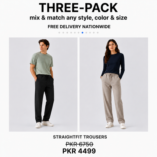 Pack of 3 - Basic Trousers