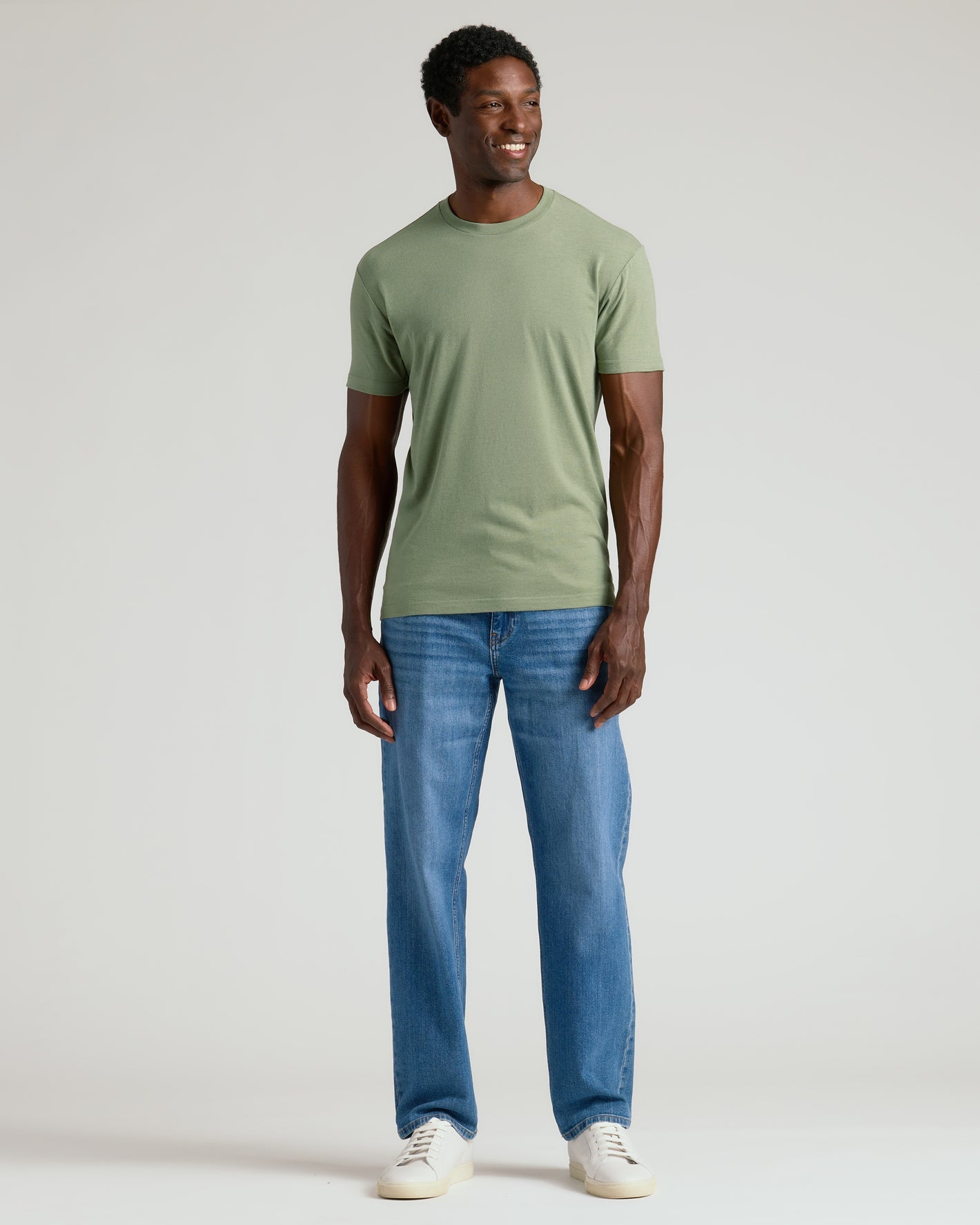 Crew Neck T-Shirt - Sage